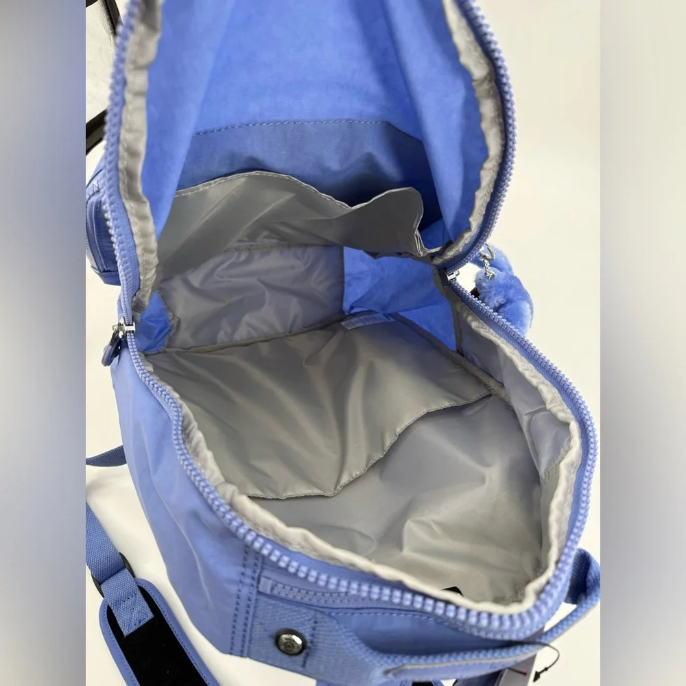Kipling Seoul CU Padded Nylon Persian Jewel Backpack w/Signature Monkey Keychain